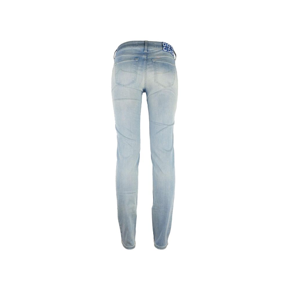 Jacob Cohen Blue Cotton Skinny Pant