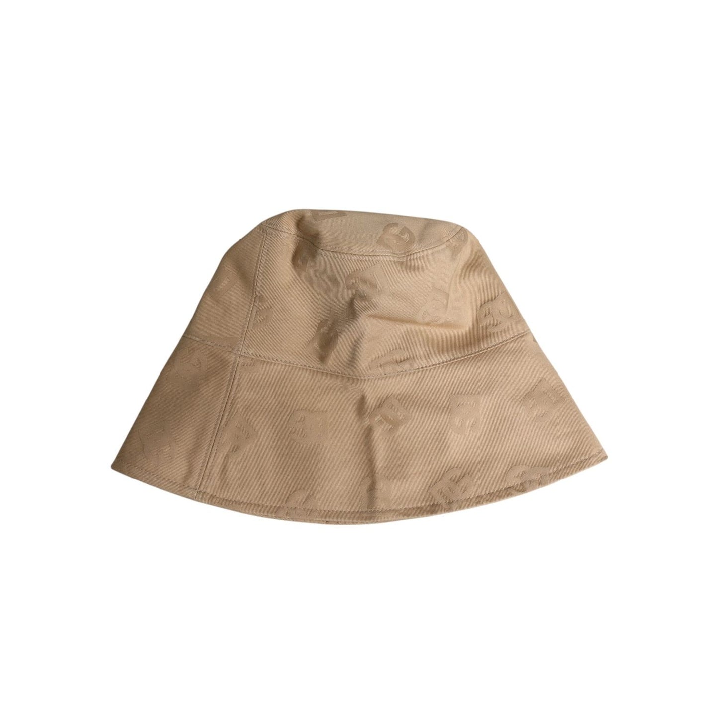 Dolce & Gabbana Beige Logo Monogram Cotton Bucket Cap