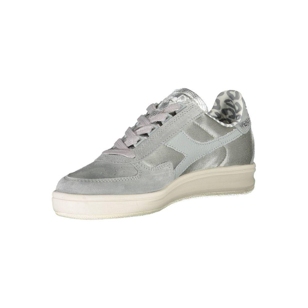 Diadora Gray Leather Women Sneaker DI-768-EU35.5/US5.5