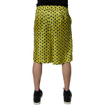 Dolce & Gabbana Green Silk Heart Print Bermuda Shorts PAN75745-48