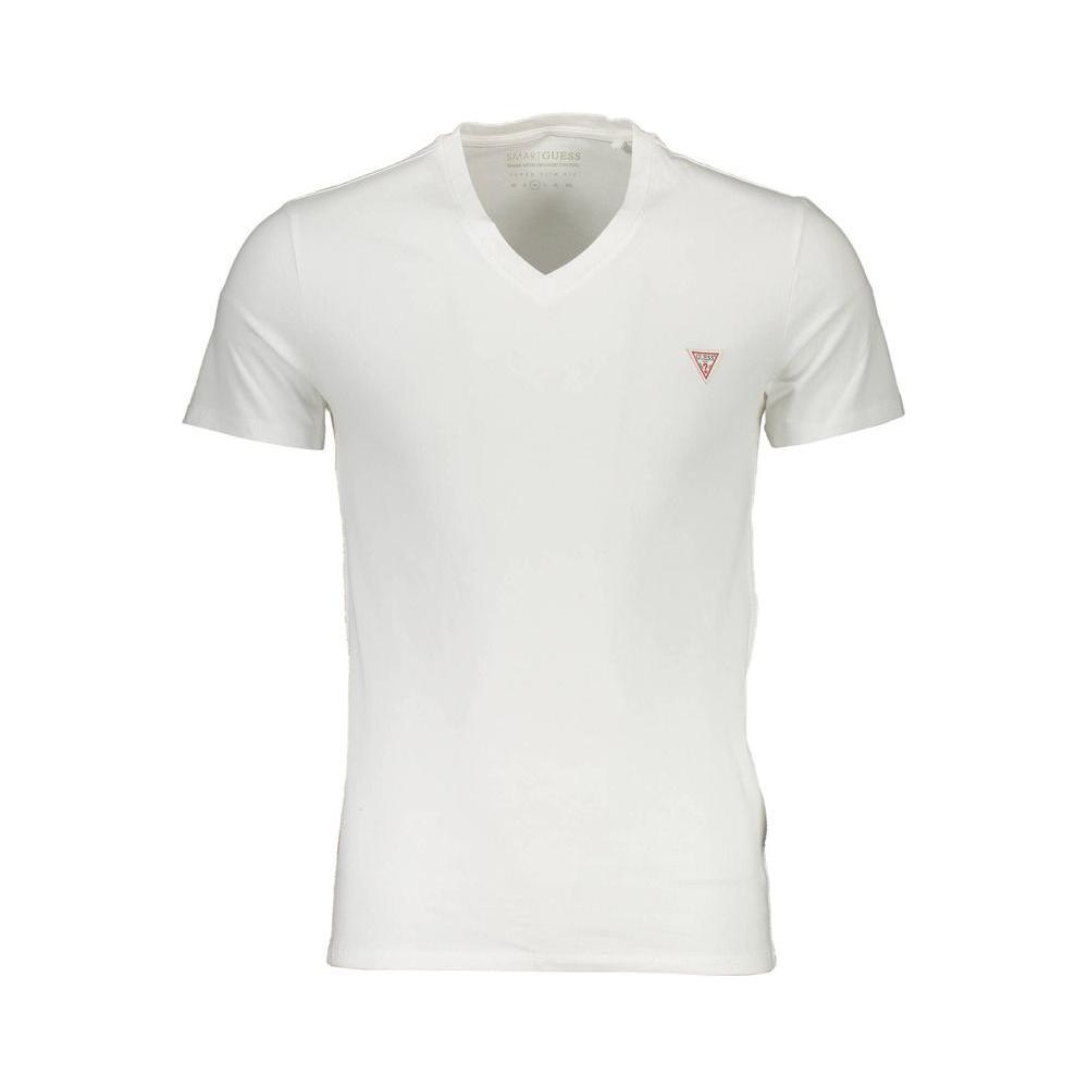 Guess Jeans White Cotton Men T-Shirt GU-2200-XXL