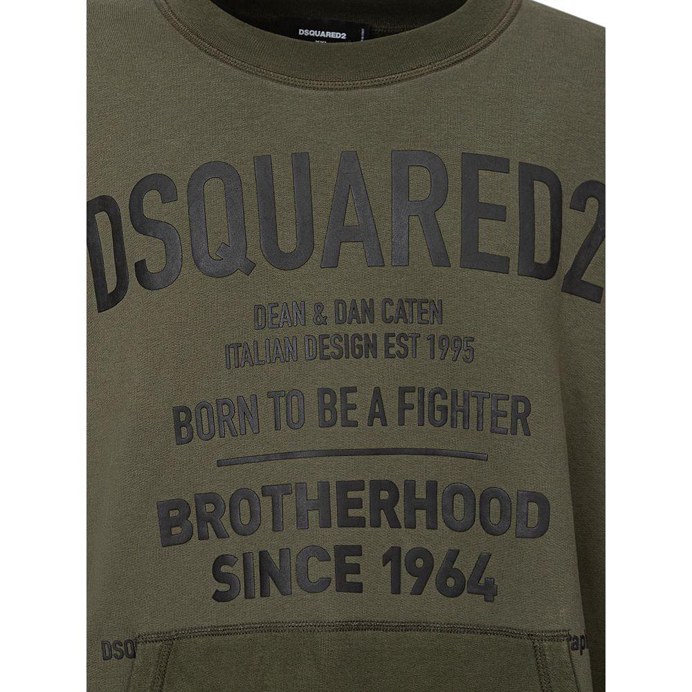 Dsquared² Green Cotton Hoody DS-5683674-XXL