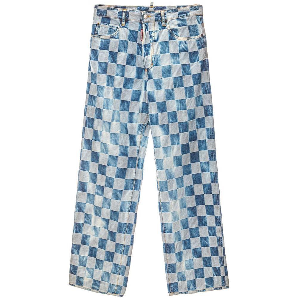 Dsquared² Blue Cotton Relaxed Fit Jean
