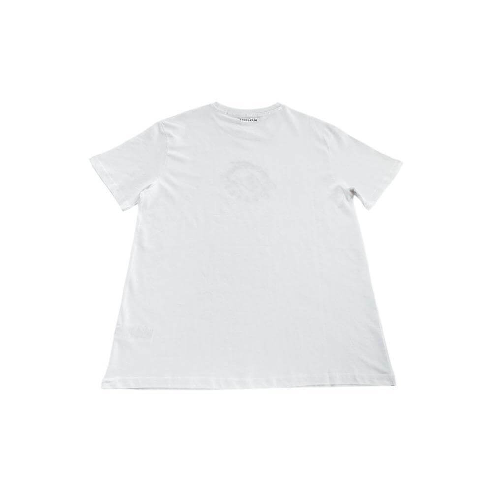 Trussardi Beachwear White Cotton Men T-Shirt TR-24795-S