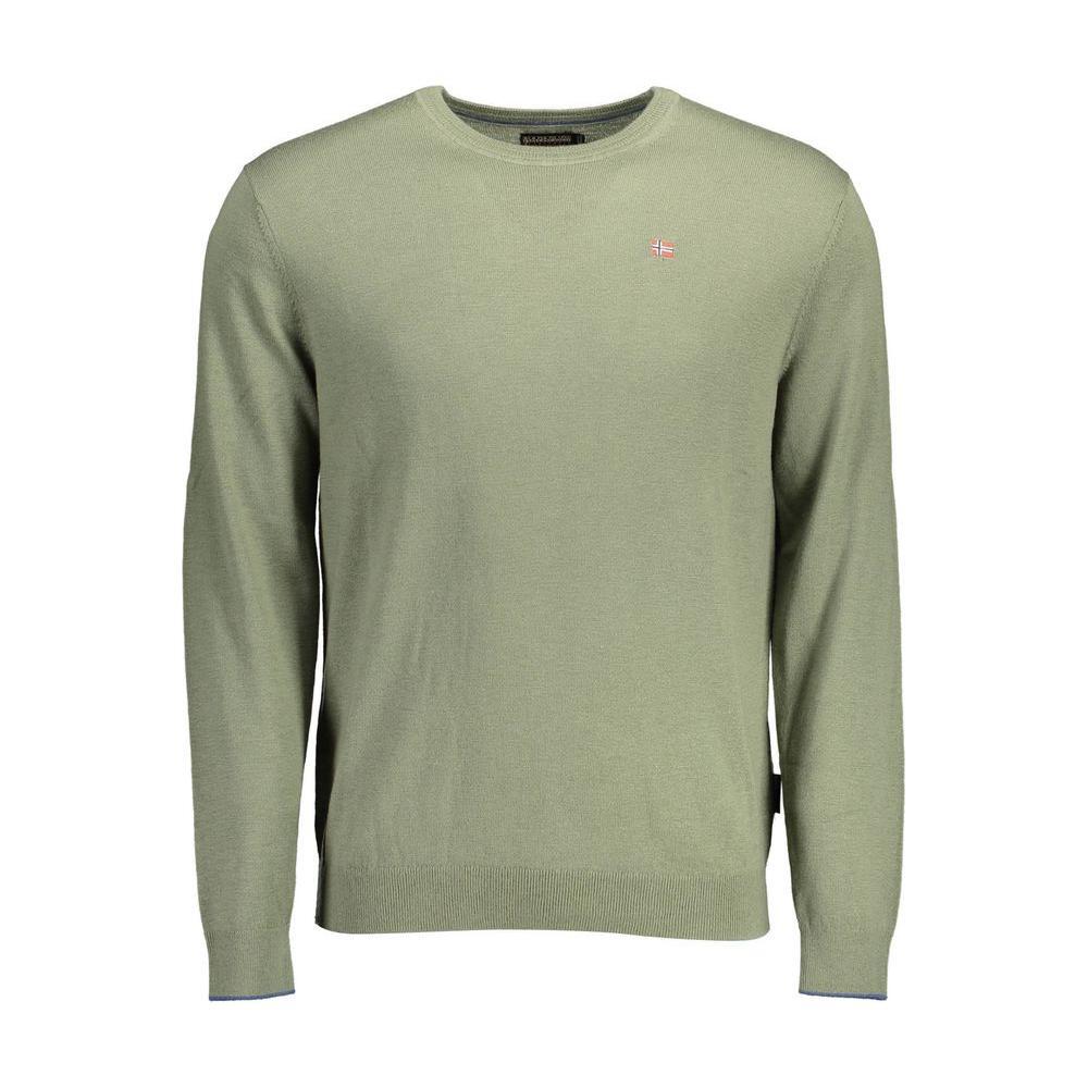 Napapijri Green Wool Men Sweater NA-15147-XL