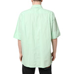 Dolce & Gabbana Green Cotton Short Sleeves Men Casual Shirt TSH87803-43