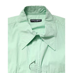 Dolce & Gabbana Green Cotton Short Sleeves Men Casual Shirt TSH87803-43