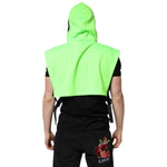 Dolce & Gabbana Green Polyester Hooded Sportswear Vest Sweater TSH90317