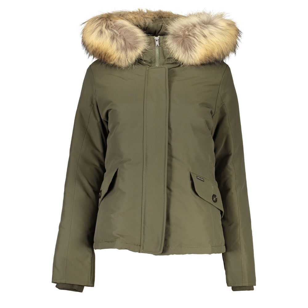 Woolrich Green Cotton Jackets & Coat WO-24337-S