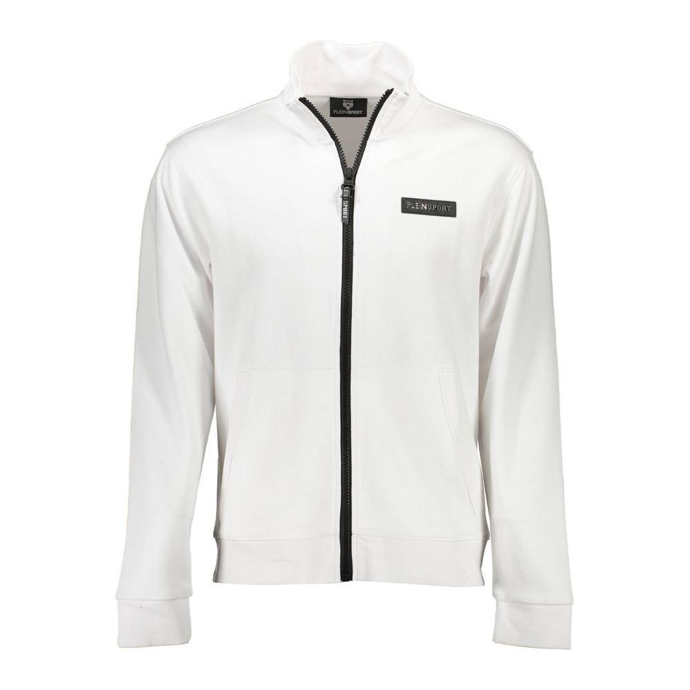 Plein Sport White Cotton Men Sweater PL-10019-XL
