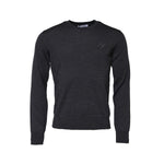 Dolce & Gabbana Dark Gray Wool Crew Neck Sweatshirt Sweater TSH90552-48