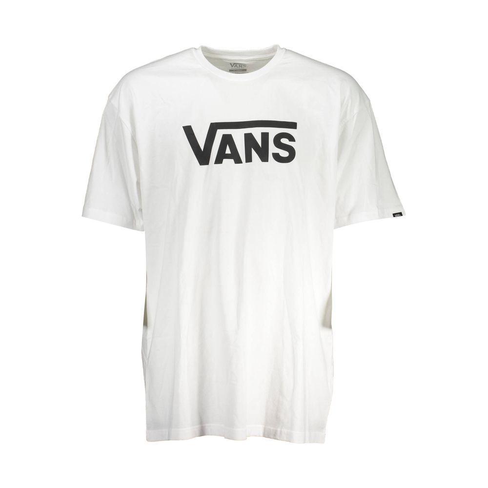 Vans White Cotton Men T-Shirt VA-37996-XS
