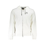 La Martina Elegant White Hooded Sweatshirt for Men LA-27689-XL