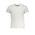 K-WAY Elegant White Cotton T-Shirt with Pocket Detail KW-28841-XXL