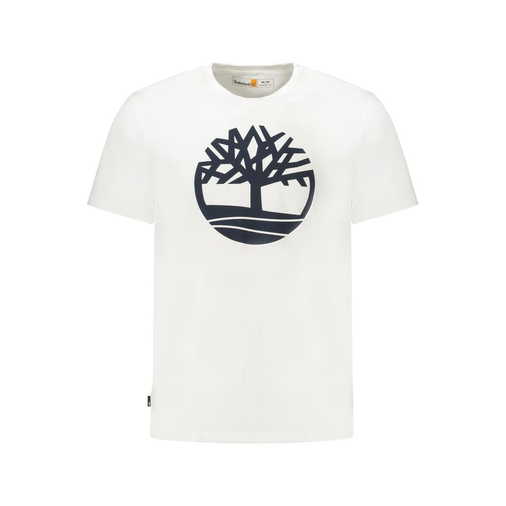 Timberland White Cotton Men T-Shirt TI-36794-S