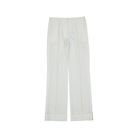 BLANCA VITA White Polyester Casual Pants