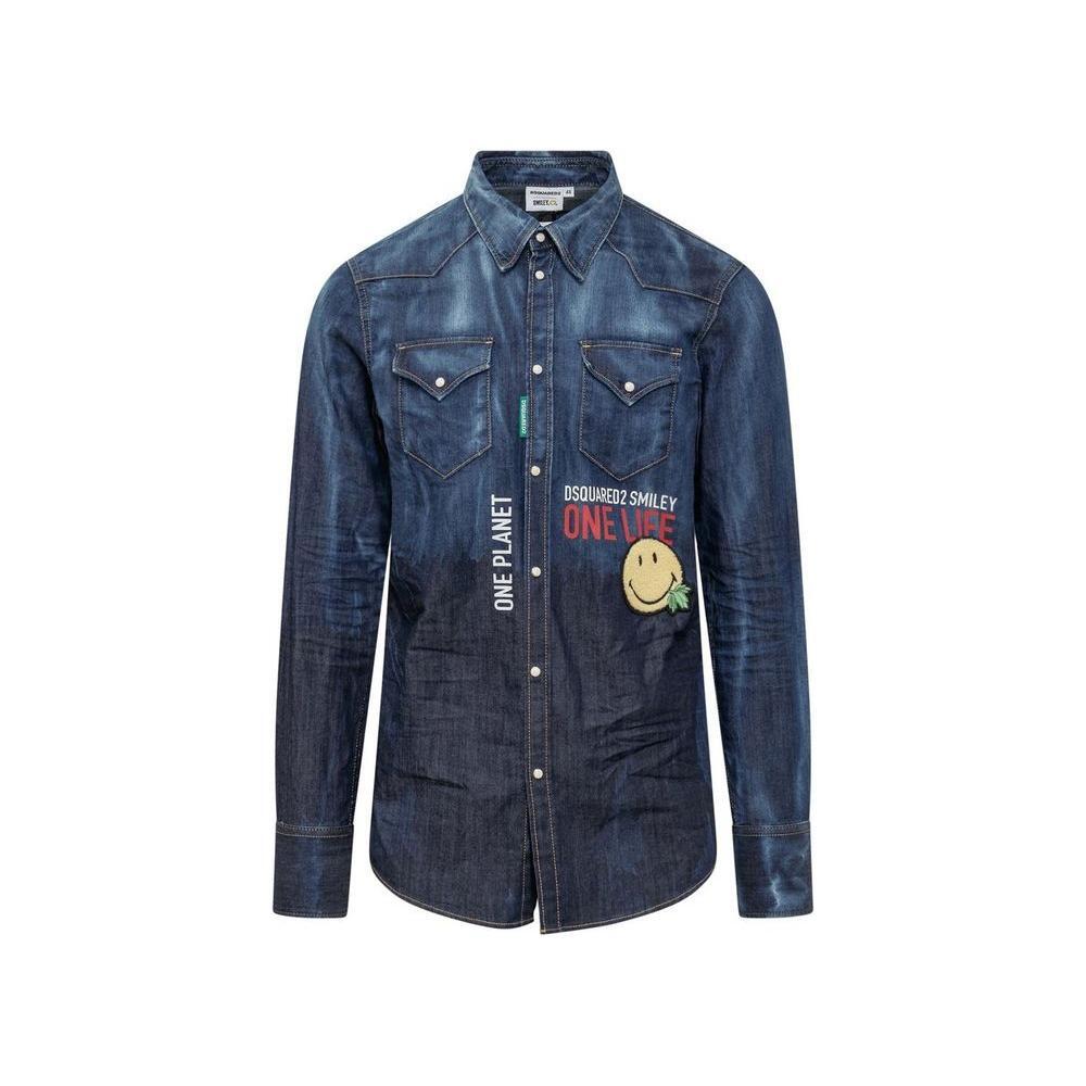 Dsquared² x Smiley Denim Shirt DS-8735465210068-48 | M