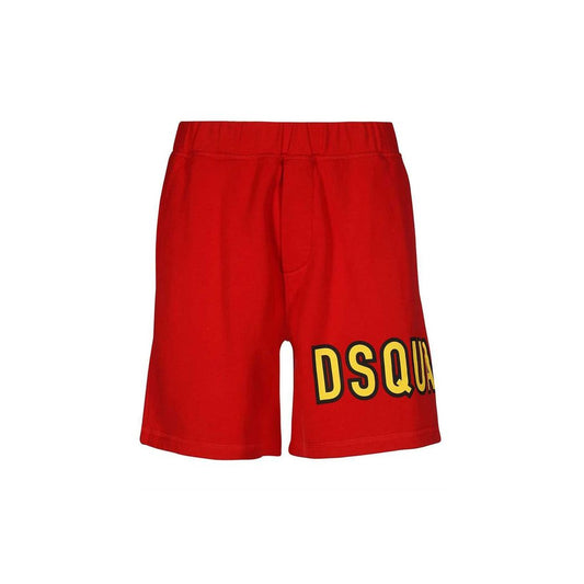 Dsquared² Red Cotton Shorts
