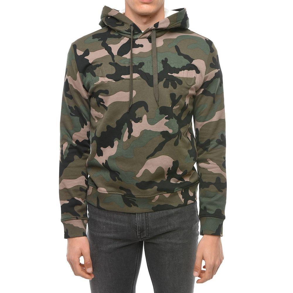 Valentino Camouflage Pattern Hoodie Sweatshirt VA-8736593477844-M