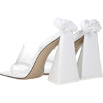 The Attico White Leather Stiletto Heels Sandals TH-8547287466249-EU36/US6
