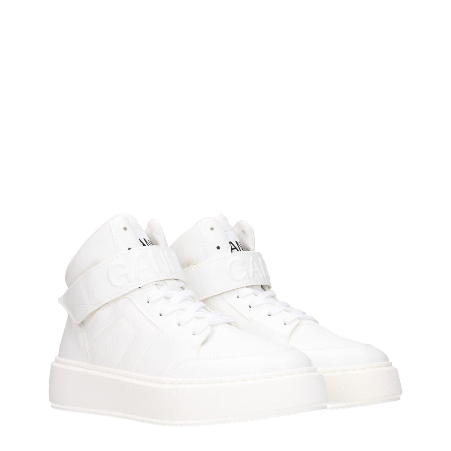 Ganni White Leather High Tops GA-8547287925001-EU37/US7