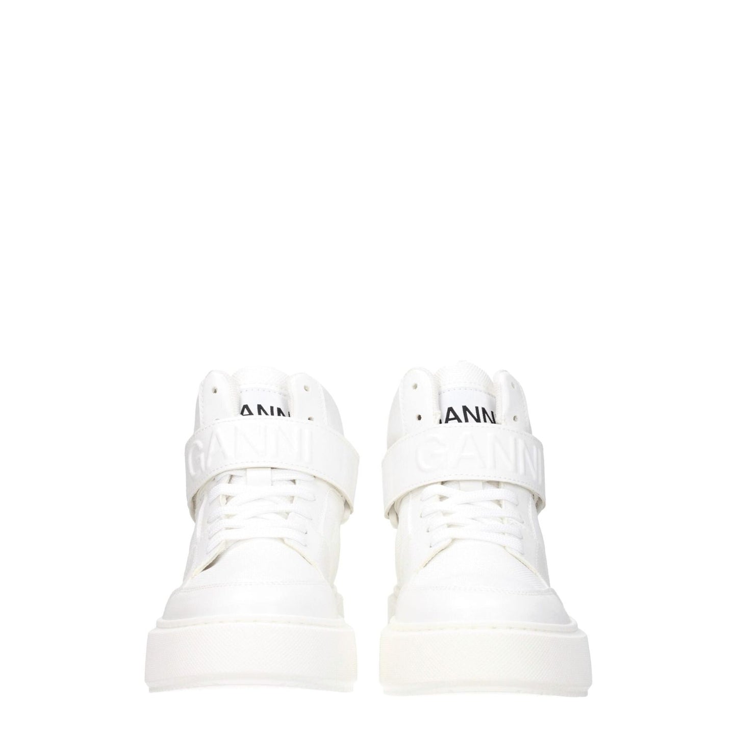 Ganni White Leather High Tops GA-8547287925001-EU37/US7