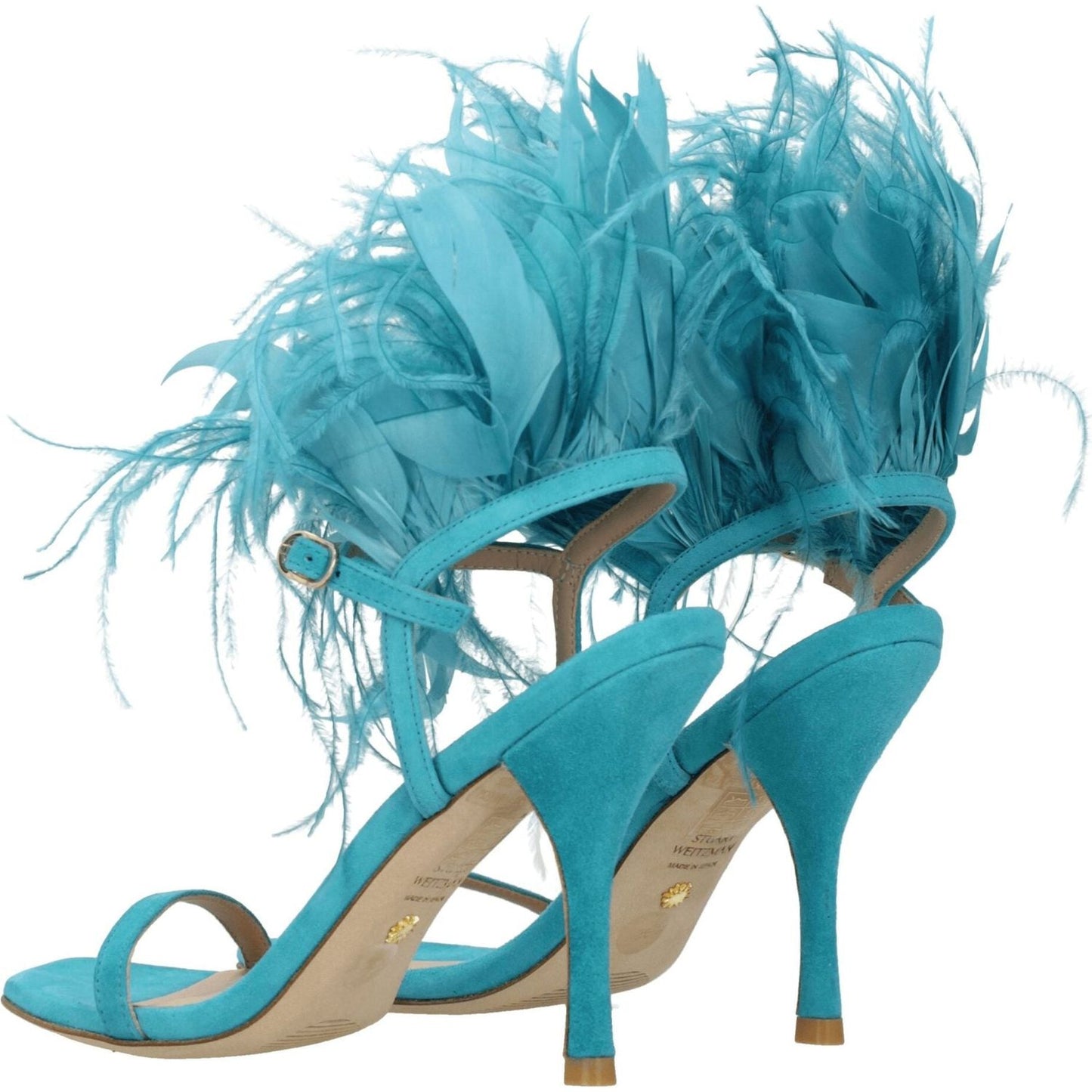 Stuart Weitzman Green Leather Stiletto Heels Sandals ST-8547288088841-EU39/US9