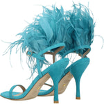Stuart Weitzman Green Leather Stiletto Heels Sandals ST-8547288088841-EU39/US9