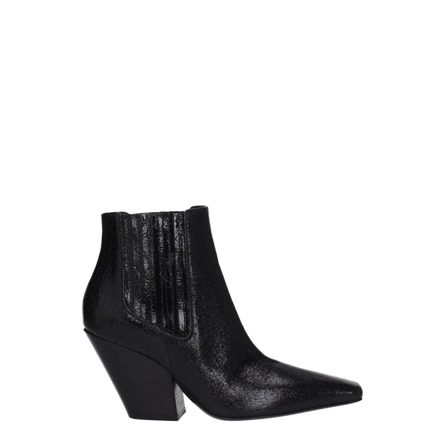 Casadei Black Leather Ankle Boots CA-8547443441929-EU36/US6