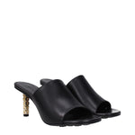Givenchy Black Leather Stiletto Heels Sandals GI-8616493941001-EU37.5/US7.5