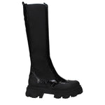 Ganni Black Leather Over The Knee GA-10031459369225-EU38/US8