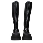 Ganni Black Leather Over The Knee GA-10031459369225-EU38/US8