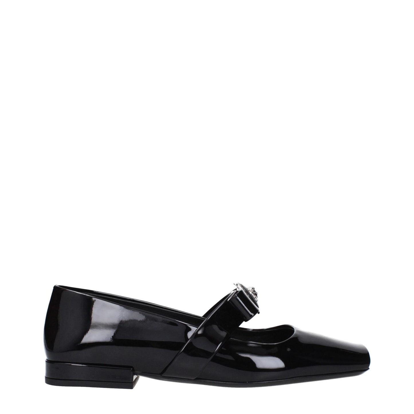Versace Black Leather Ballet Flats VE-15161649660169-EU41/US11