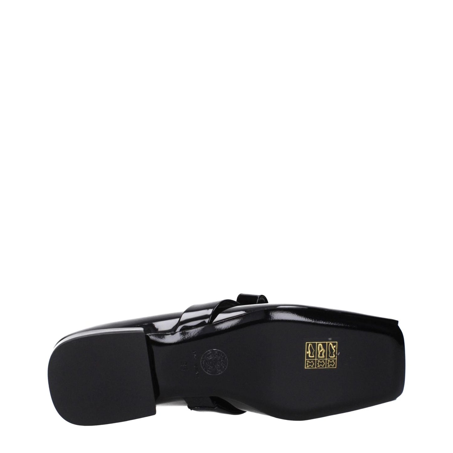 Versace Black Leather Ballet Flats VE-15161649660169-EU41/US11