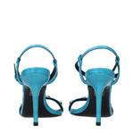 Versace Blue Leather Stiletto Heels Sandals VE-15161676792073-EU36/US6