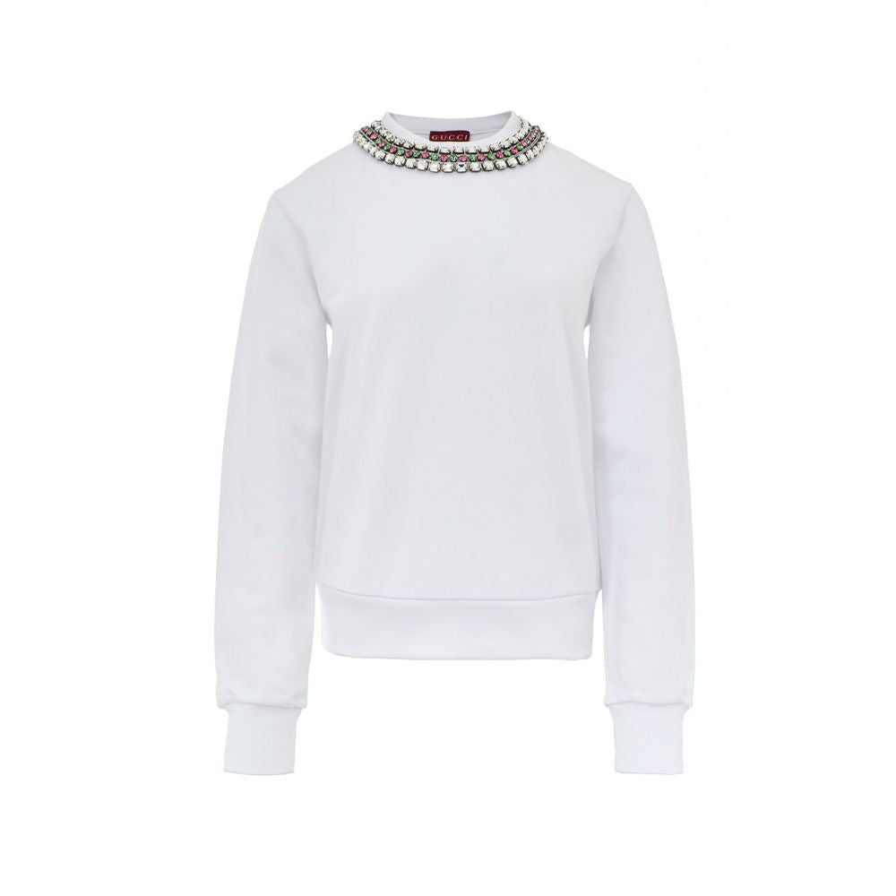 Gucci White Cotton Sweatshirt GU-9853666-L