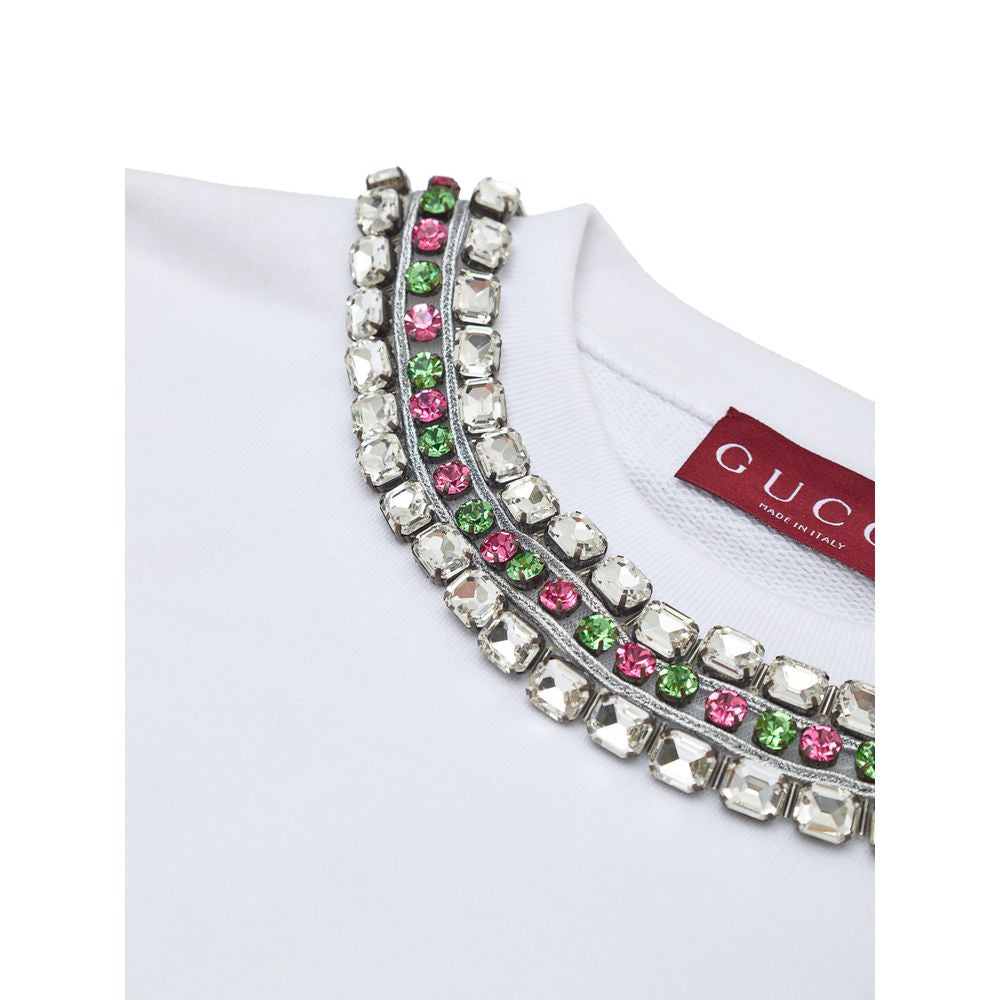 Gucci White Cotton Sweatshirt GU-9853666-L