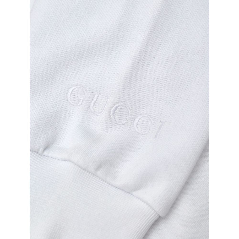 Gucci White Cotton Sweatshirt GU-9853666-L