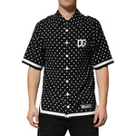 Dolce & Gabbana Black Polka Dot Short Sleeves Collared Polo T-shirt TSH90581-S