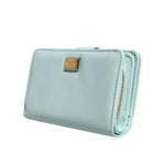 Dolce & Gabbana Mint Green Leather Bifold Continental Clutch Wallet BAG4714