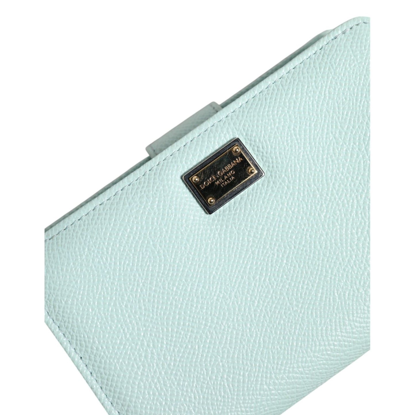 Dolce & Gabbana Mint Green Leather Bifold Continental Clutch Wallet BAG4714