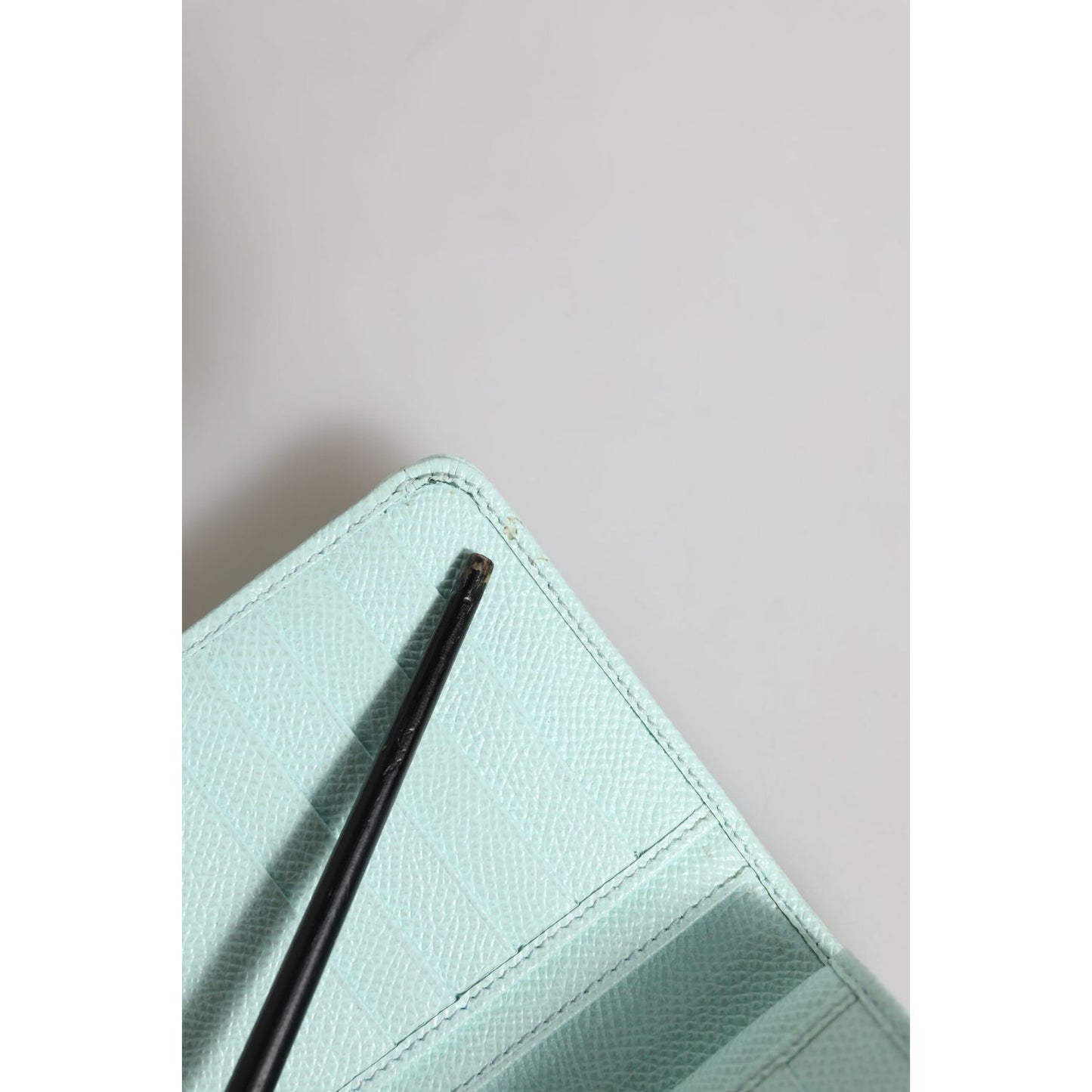Dolce & Gabbana Mint Green Leather Bifold Continental Clutch Wallet BAG4714