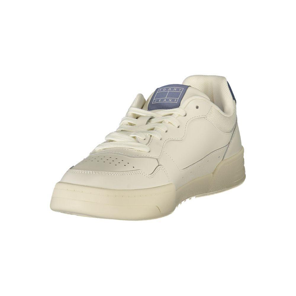 Tommy Hilfiger White Leather Men Sneaker TO-39396-EU40/US7