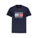Tommy Hilfiger Blue Cotton Men T-Shirt TO-39461-S