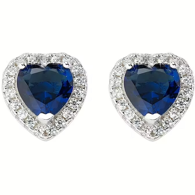 Heart-shaped gemstone earrings, perfect accessory for any occasion.