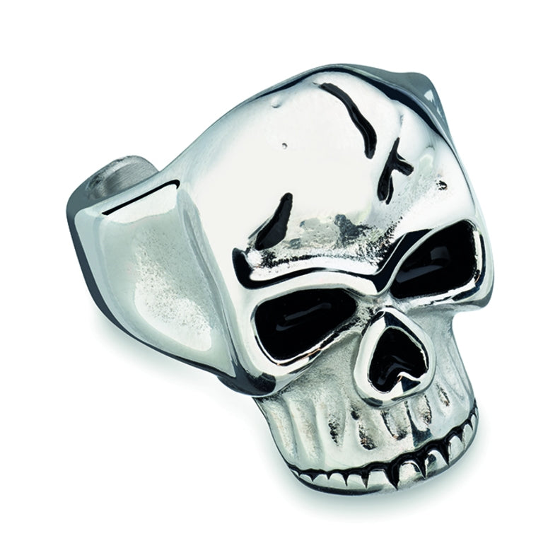 AN JEWELS JEWELRY Mod. AA.R255S-10 skull ring with chrome finish