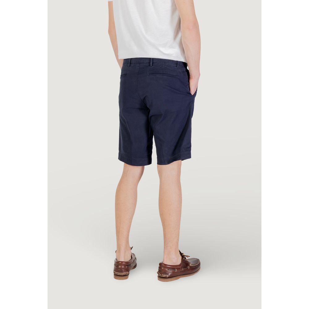 Borghese Blue Cotton Bermuda Shorts Borghese