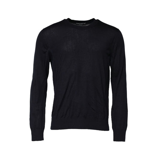 Dolce & Gabbana Black Long Sleeve CrewNeck Pullover Sweater