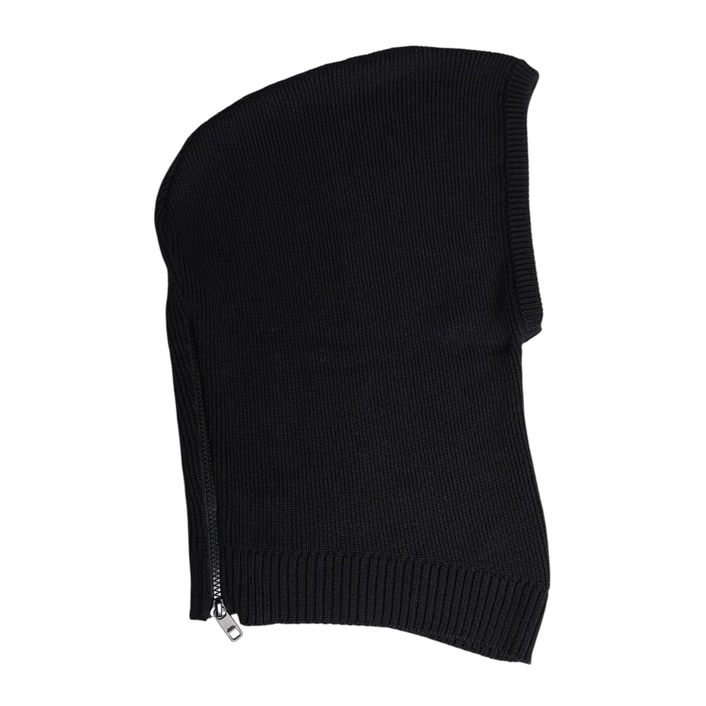 Dolce & Gabbana Black Wool Whole Head Wrap Balaclava Hat