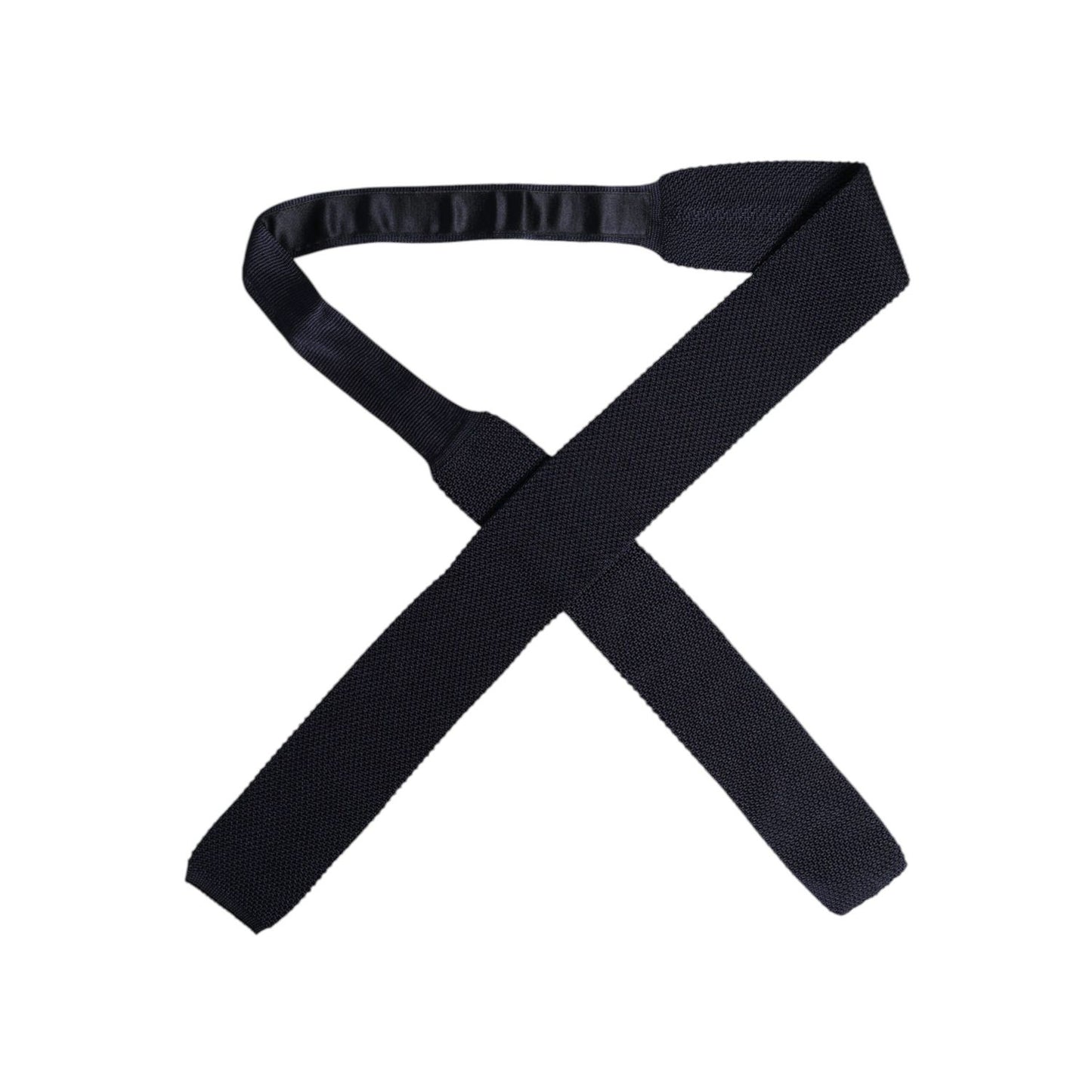 Dolce & Gabbana Dark Blue Silk Adjustable Necktie Tie